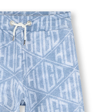 HUGO Set de pants para niña all over logo azul